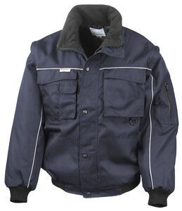 Result R71 - Casaco Robusto Workguard - Mangas Com Zip Navy/Navy