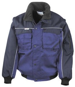 Result R71 - Casaco Robusto Workguard - Mangas Com Zip Royal/Navy