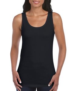 Gildan GD077 - T-shirt Mulher Em Cavas 64200L Soft Style Preto