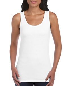 Gildan GD077 - T-shirt Mulher Em Cavas 64200L Soft Style Branco