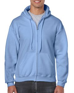 Gildan GD058 - Sweatshirt 18600 Heavy Blend Com Capuz e Zíper Carolina Blue
