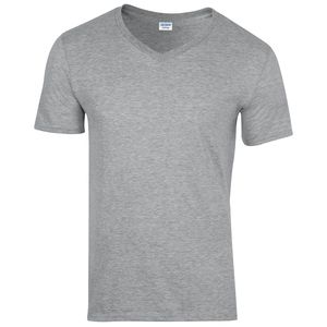 Gildan GD010 - T-shirt Homem Gola V 64V00 Soft Style Sports Grey
