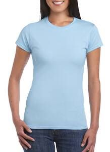Gildan 64000L - T-Shirt Mulher 64000L Softstyle Azul claro