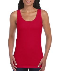 Gildan GI64200L - T-shirt Mulher Em Cavas 64200L Soft Style Cherry Red