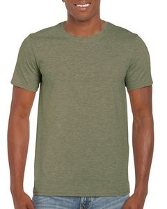 Gildan GI6400 - T-Shirt Homem 64000 Softstyle Heather Military Green