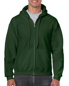 Gildan GI18600 - Sweatshirt 18600 Heavy Blend Com Capuz e Zíper Verde floresta