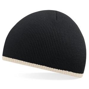 BEECHFIELD BF44C - Gorro - Two-Tone Knitted Hat Black/Stone