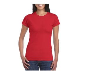 Gildan GN641 - T-Shirt De Mulher Ringspun Sofstyle Vermelho