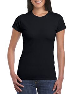 Gildan GN641 - T-Shirt De Mulher Ringspun Sofstyle Preto