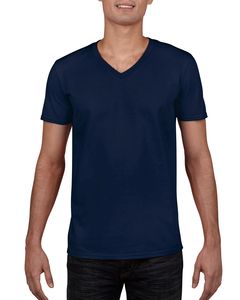 Gildan GN646 - Adult T-Shirt Gola Em V Softstyle Marinha