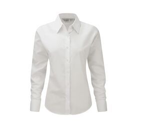 Russell Collection JZ32F - Camisa De Senhora De Manga Comprida - Easy Care Oxford