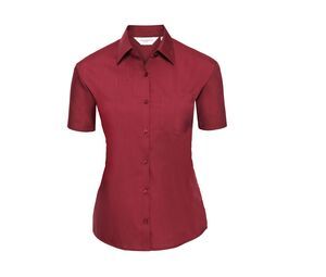 Russell Collection JZ35F - Camisa De Mulher Popeline Classic Red