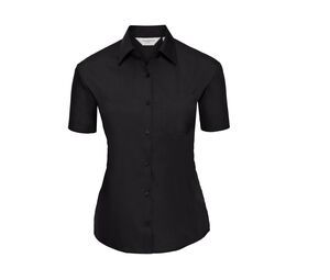 Russell Collection JZ35F - Camisa De Mulher Popeline Preto