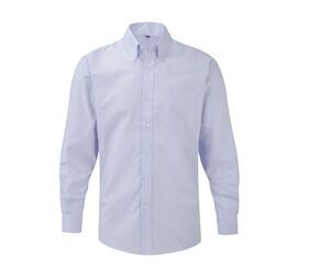 Russell Collection JZ932 - Camisa masculina Oxford Oxford Blue