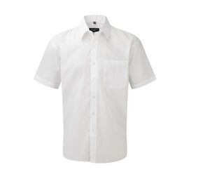 Russell Collection JZ935 - Camisa De Homem De Manga Curta - Polycotton Easy Care Popline