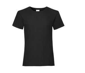 Fruit of the Loom SC229 - T-Shirt De Menina Valueweight Preto