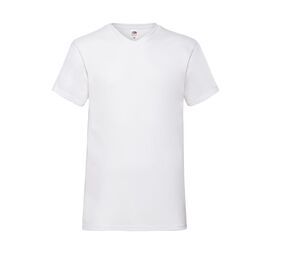 Fruit of the Loom SC234 - T-Shirt De Gola Em V - Valueweight (61-066-0) Branco