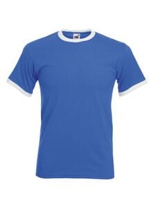 Fruit of the Loom SC245 - Camiseta masculina 100% algodão Royal Azul / Branco