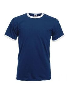 Fruit of the Loom SC245 - Camiseta masculina 100% algodão Navy/White
