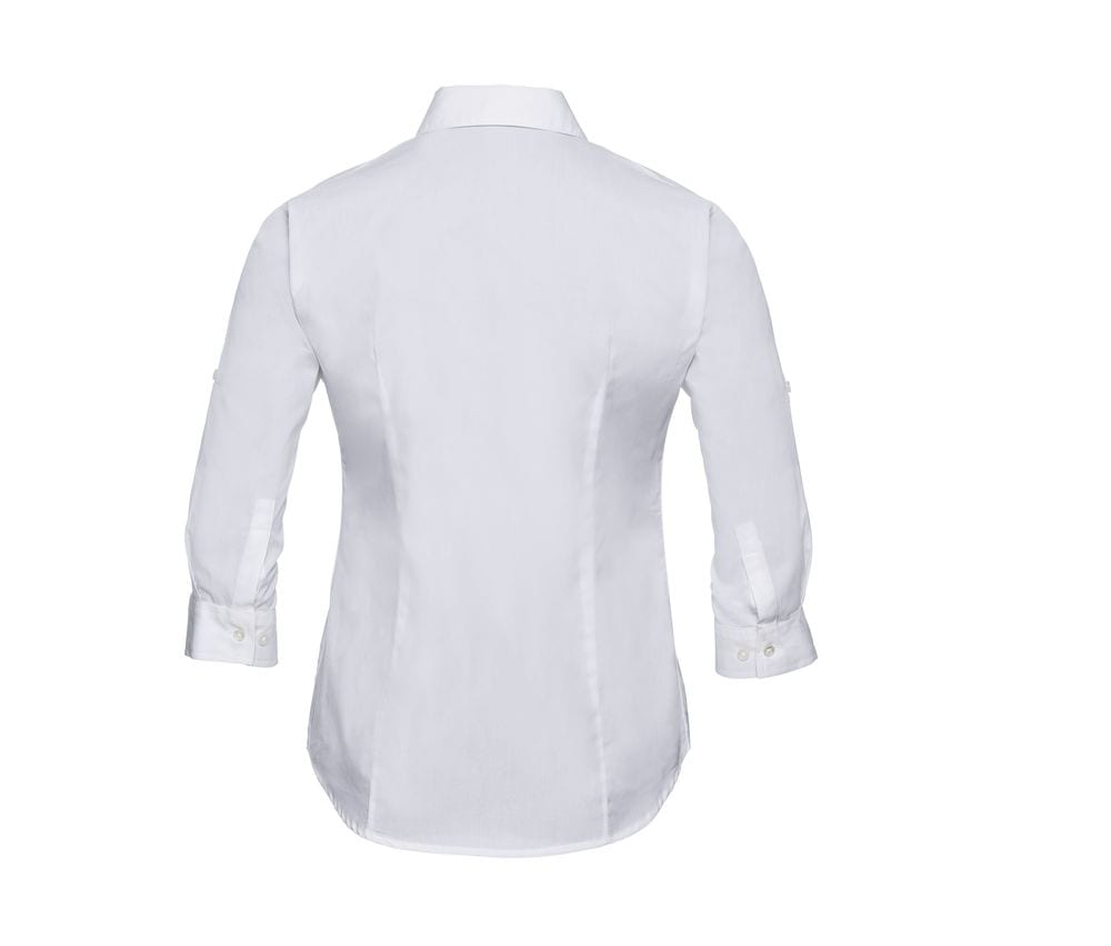 Russell Collection JZ18F - Camisa de Senhora Roll 3/4 Sleeve