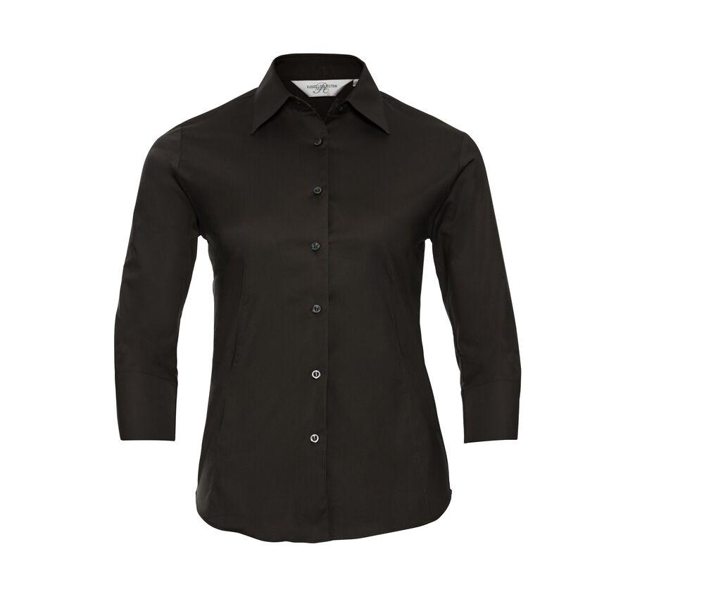 Russell Collection JZ46F - Camisa De Senhora Com Mangas De 3/4