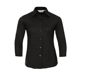 Russell Collection JZ46F - Camisa De Senhora Com Mangas De 3/4 Preto