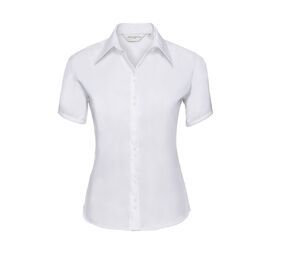 Russell Collection JZ57F - Camisa De Senhora De Manga Curta - Ultimate Non-Iron