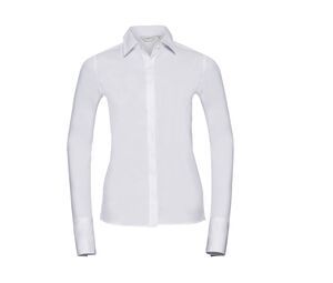 Russell Collection JZ60F - Camisa De Senhora - Lycra® Stretch Branco