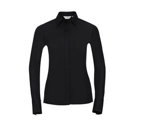 Russell Collection JZ60F - Camisa De Senhora - Lycra® Stretch Preto