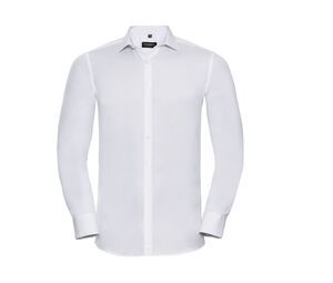 Russell Collection JZ960 - Camisa De Homem Lycra®Stretch Branco