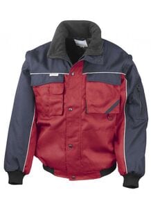 Result RS071 - Casaco Workguard Zip Sleeve Heavy Duty Red/Navy