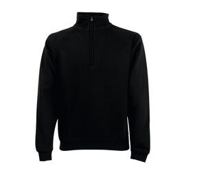 Fruit of the Loom SC276 - Zip Neck Sweat (62-032-0) Preto