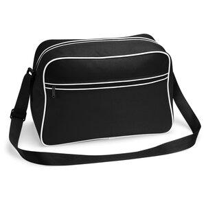BagBase BG140 - Retro Shoulder Bag Preto / Branco
