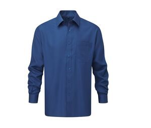 Russell Collection JZ934 - Camisa de popelina masculina