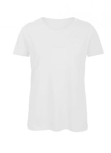 B&C BC043 - Camiseta Feminina de Algodão Orgânico Branco