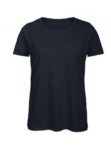 B&C BC043 - Camiseta Feminina de Algodão Orgânico Azul marinho