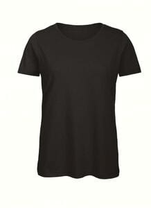 B&C BC043 - Camiseta Feminina de Algodão Orgânico Preto