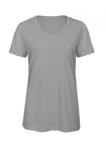 B&C BC058 - T-shirt feminina de decote em V Tri-Blend