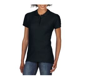 Gildan GN48L - Camisa polo feminina de piquê Preto