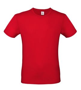 B&C BC01T - Camiseta masculina 100% algodão Vermelho