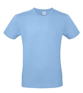 B&C BC01T - Camiseta masculina 100% algodão Azul céu