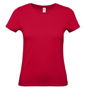 B&C BC02T - Camiseta feminina 100% algodão Deep Red