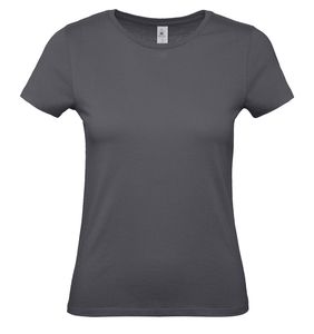 B&C BC02T - Camiseta feminina 100% algodão Cinzento escuro