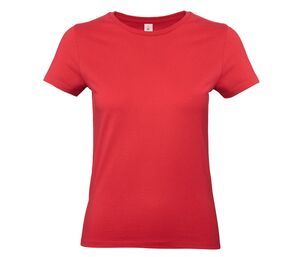 B&C BC04T - Camiseta Feminina 100% Algodão Vermelho
