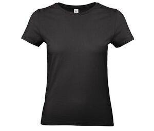 B&C BC04T - Camiseta Feminina 100% Algodão Preto