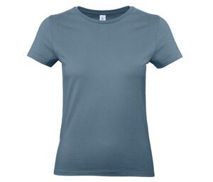 B&C BC04T - Camiseta Feminina 100% Algodão Pedra Azul