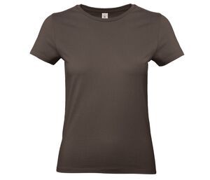 B&C BC04T - Camiseta Feminina 100% Algodão Castanho escuro