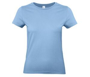 B&C BC04T - Camiseta Feminina 100% Algodão Azul céu