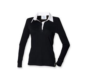 Front row FR101 - Ladies Classic Rugby Shirt Preto