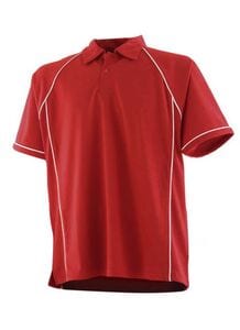 Finden & Hales LV370 - Performance Polo Men Red/White